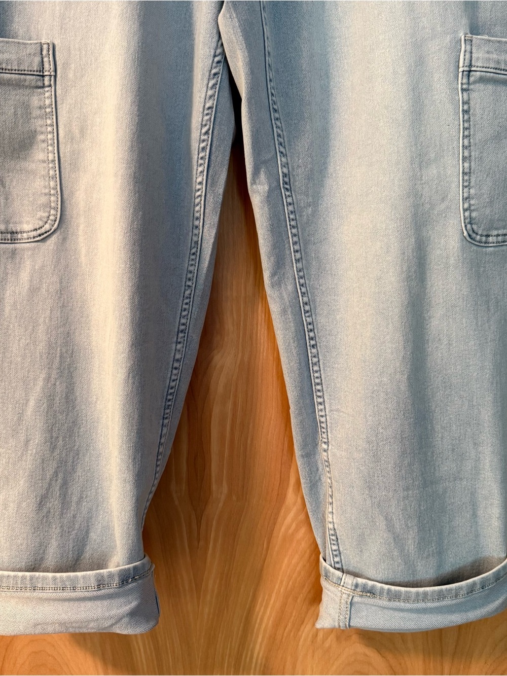 Maurices Light Blue Drawstring Denim Joggers - Picture 6 of 10